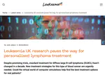 Leukaemia UK highlight our progress towards personalised lymphoma treatments.